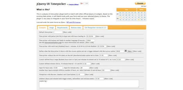 jquery ui timepicker