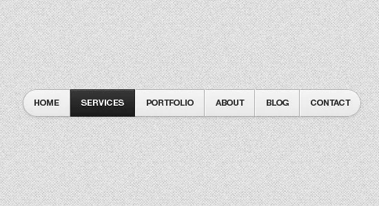 HTML5/CSS3 Gray Navigation Menu