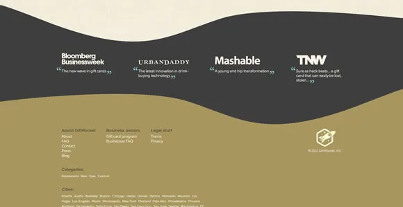25个优秀的网站底部设计案例