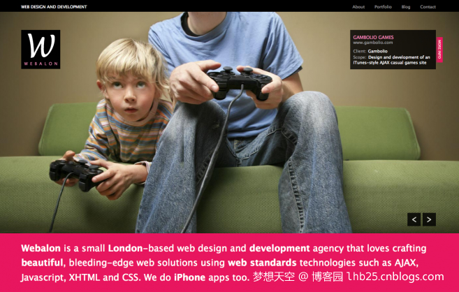 推荐5个应用 jQuery 特效的精美网站