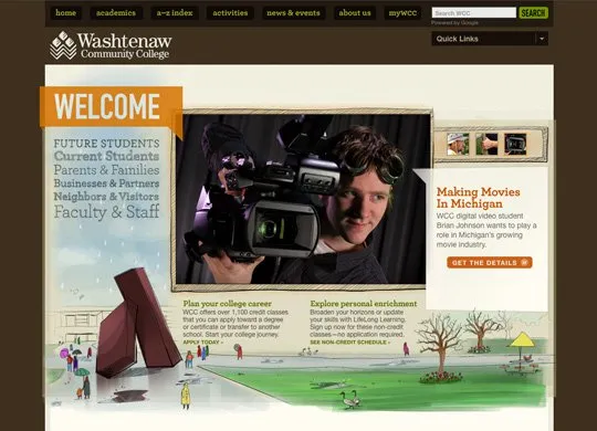 brown web design