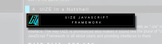 UIZE - screen shot.