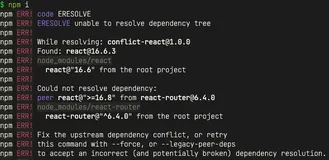 深入理解并解决 npm ERESOLVE (Peer Conflict) 问题