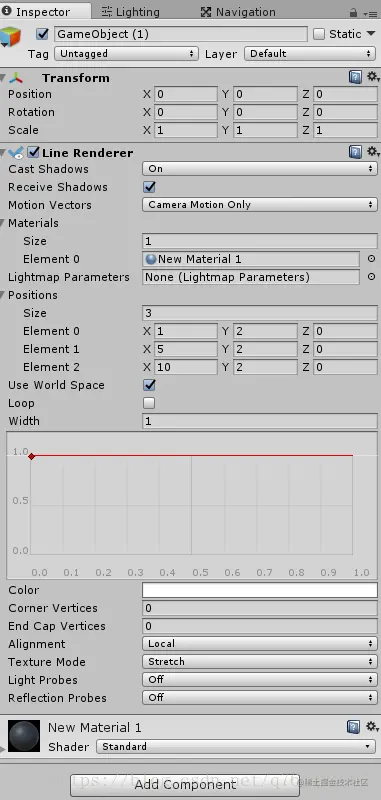 在Unity3D中如何画线，LineRender组件你一定要会（Unity3D）