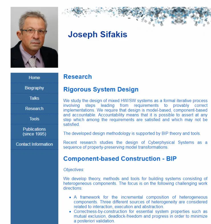 图灵奖得主Joseph Sifakis：将模型检测从学术应用至产业界的功臣 | CCF-GAIR 2018