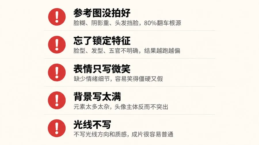图8：翻车避坑清单