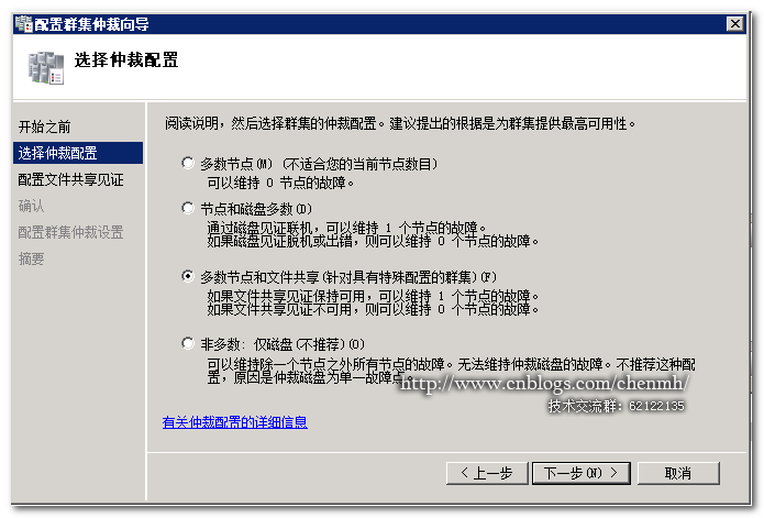 SQL Server AlwaysOn配置两个节点加共享文件夹仲裁见证