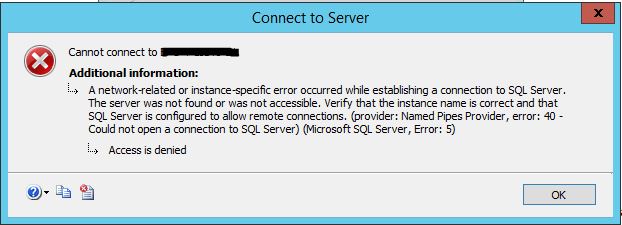 处于同一域中的两台SQL Server 实例无法连接