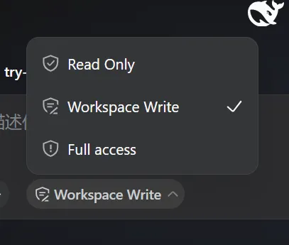 Read Only、Workspace Write 与 Full access 三档文件权限