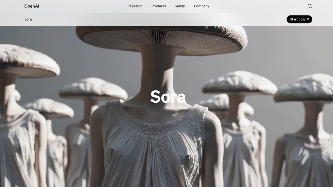 Sora官网截图