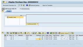 SAP MM Overall Level 审批的采购申请中行项目里的成本中心必须是同一个！