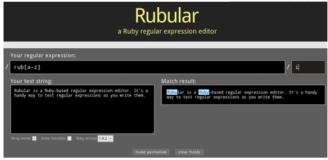 Rubular: 基于 Web 的 Ruby 正则表达式编辑器
