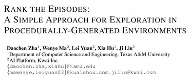 设计简单有效的强化学习探索算法,快手有新思路