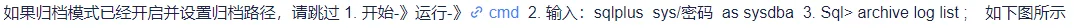 oracle学习11-开启归档模式