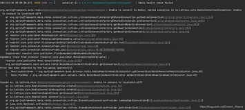 Redis - Redis health check failed：Unable to connect to localhost:6379