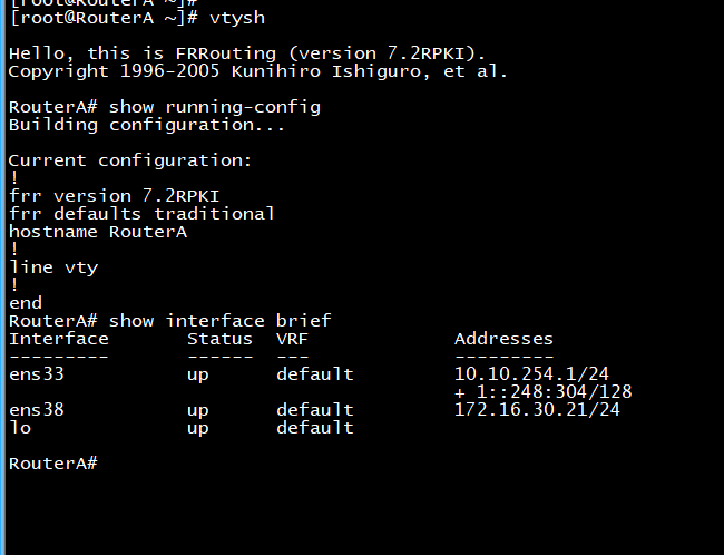 Настройка frr ospf debian