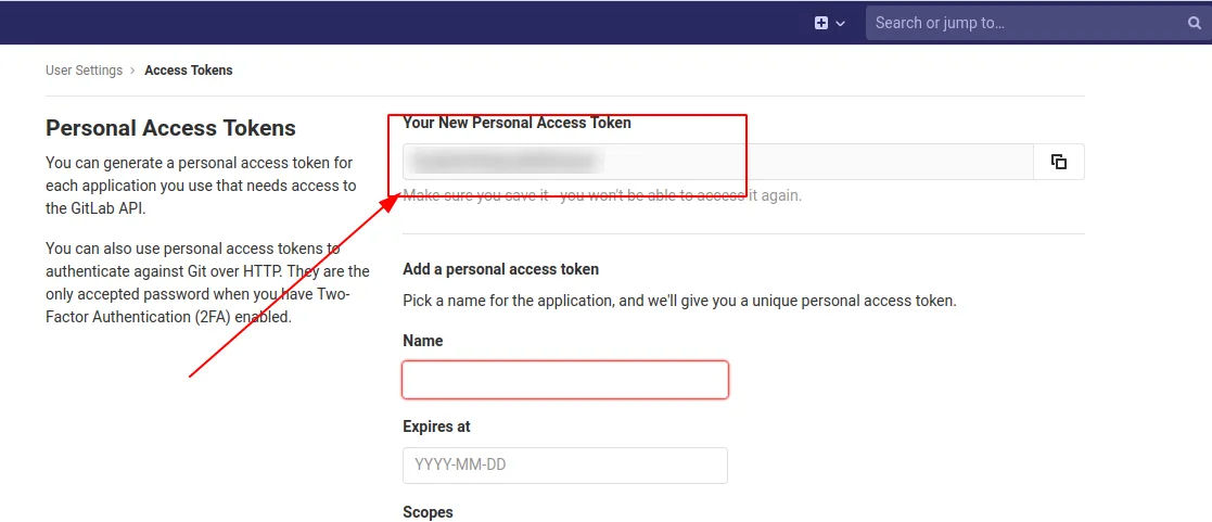 Gitlab创建AccessToken完成.png