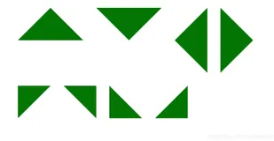 CSS绘图实现三角形并使用grid布局