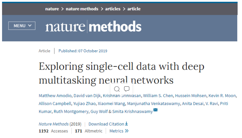 Nature Methods | 用深度多任务神经网络探索单细胞数据