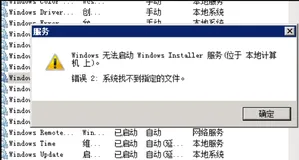 服务启动失败“系统找不到指定文件”