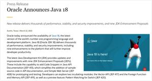 Java 18 正式发布