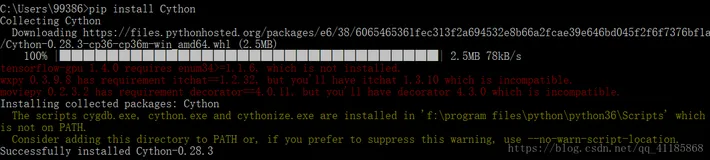 Py之cython：python库之cython的简介、安装、使用方法之详细攻略
