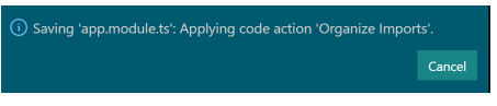 Visual Studio Code 保存代码时报Applying code action Organize Imports