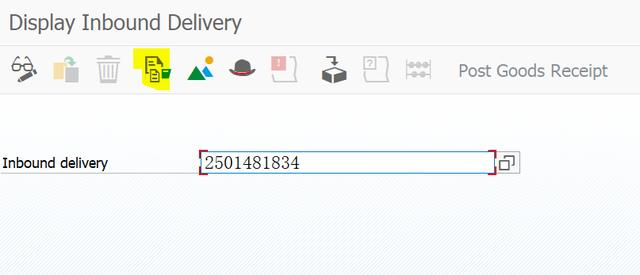 SAP MM Inbound Delivery凭证流里不出现采购订单号？