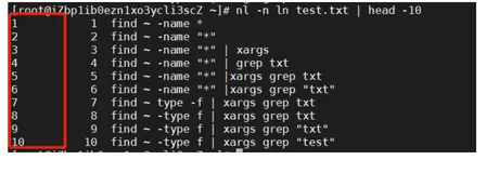 Linux常用命令 - nl命令详解 