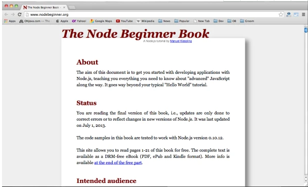 为 Node.js 开发者准备的 8 本免费在线电子书