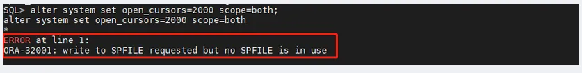 Linux下oracle数据库spfile参数配置文件丢失问题解决，“ORA-32001: write to SPFILE requested but no SPFILE is in use“问题处理