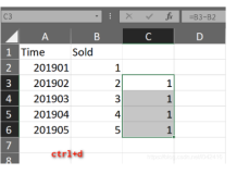 Excel单元格向下，向右自动填充的快捷键