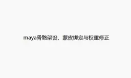 maya骨骼架设、蒙皮绑定与权重修正
