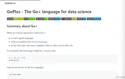 Go用来做数据科学---goplus