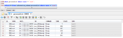 MySQL 数据库show processlist where条件筛选报错解决方法，[Code: 1064, SQL State: 42000]  You have an error in your