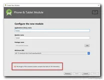 【错误记录】Android Studio 创建报错 ( The length of the module location exceeds the limit of 100 characters. )