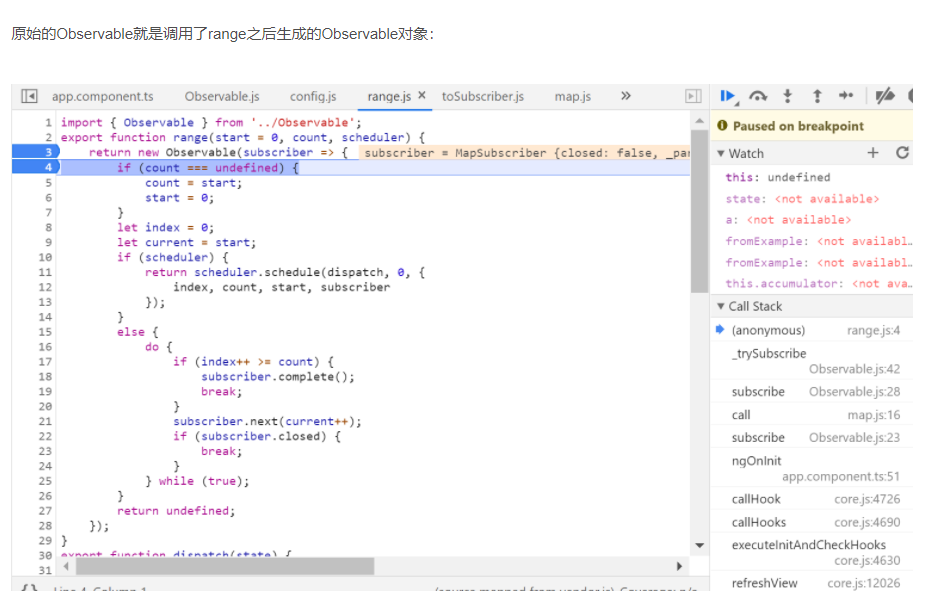rxjs pipe和map组合的一个实际例子的单步调试阿里云开发者社区
