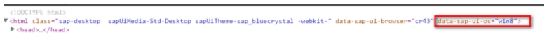 where is os type and version determined for a ui5 html