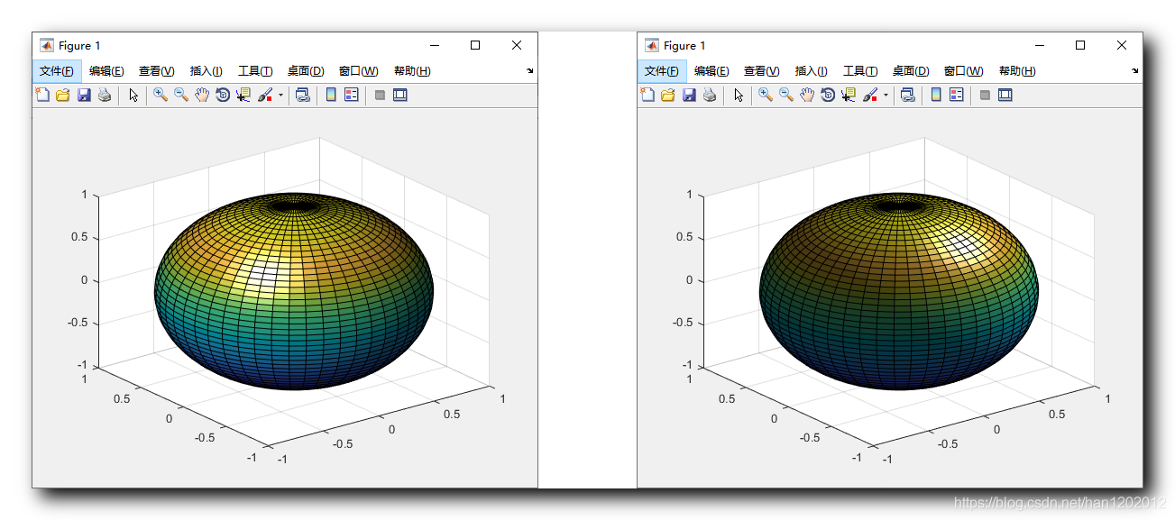 【MATLAB】三维图形绘制 ( 绘制球面 | sphere 函数 | 设置光源 | light 函数 | 相机视线 | view 函数 ...