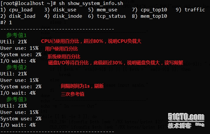 Shell脚本查看linux系统性能瓶颈
