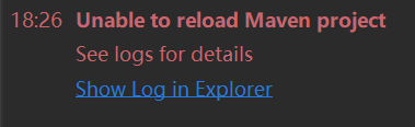 解决 idea中 Unable to reload Maven project