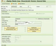SAP QM 主检验特性主数据关键字段解释