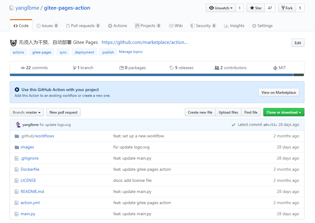 一款实用的 GitHub Actions 小工具：Gitee Pages Actions