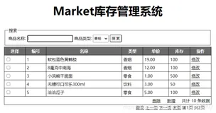 JavaWeb项目作业 Market商品管理系统