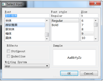 PyQt5 技术篇-调用字体对话框(QFontDialog)获取字体，控件设置字体。