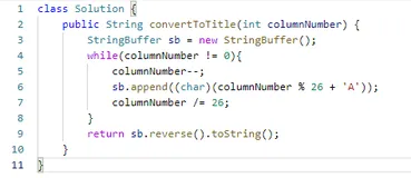 leetcode算法168.Excel表列名称