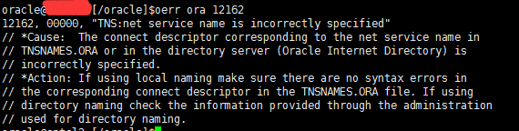 ORA-12162: TNS:net service name is incorrectly specified