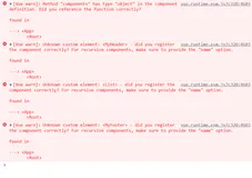 [Vue warn]: Method “components“ has type “object“ in the component definition. Did you reference the