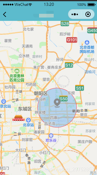 uniapp微信小程序地图全屏显示配送范围