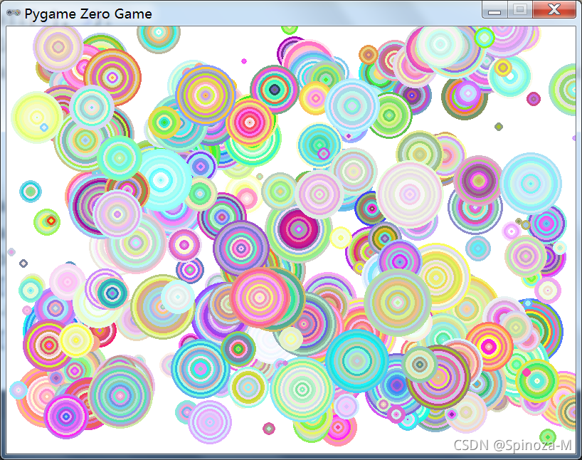 python鼠标交互绘制彩虹圆圈